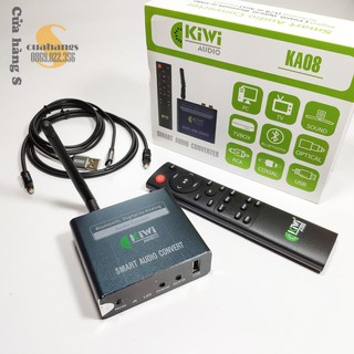 Bộ chuyển Optical ra AV có Bluetooth KA08 bộ chuyển đổi âm thanh quang học điều chỉnh 𝗕𝗔𝗦𝗦 - 𝗧𝗥𝗘𝗕𝗟𝗘