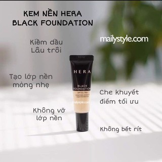 Kem Nền Hera Black Foundation Mini 10ml (3 tuýp)