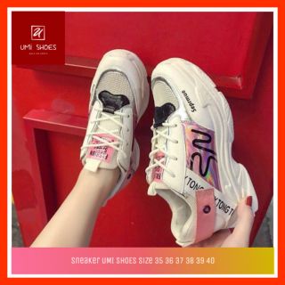 [FREE SHIP] Giày thể thao nữ Hàn Quốc BNTieuyen màu xanh/hồng hot hit đế 4cm