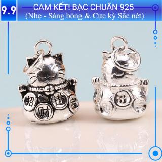 Charm bạc s925 Mèo Thần tài (Kiểu 2) CH189