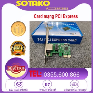 Card mạng lan H61, H81, H110,Card PCI Express to Lan main H61 trở lên .Bảo hành 6 tháng