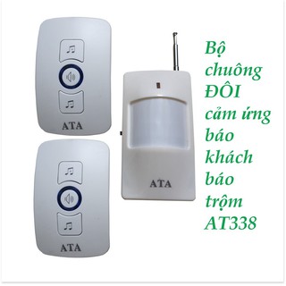 Bộ chuông ĐÔI cảm ứng báo khách- báo trộm không dây đa năng ATA -338 Điện Gia Dụng Bảo Minh - Điện Gia Dụng Bảo Minh