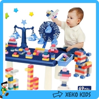 Đồ chơi trẻ em bàn xếp hình lắp ráp lego đa chức năng cho bé Xeko 15