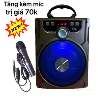 Loa Kéo Bluetooth P88 - Loa Xách Tay KIOMIC Tặng Micro Hát Karaoke Cực Hay- ÂM THANH TO CHÍNH HÃNG