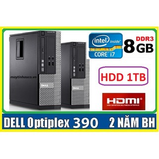 Máy tính để bàn đồng bộ Dell optiplex 390 ( Core i7 / 8G / 1000G ),Có HDMI , Tặng USB wifi , Dây HDMI bàn di chuột
