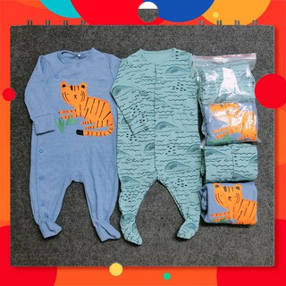 Set 2 bộ body sleepsuit cho bé 6, 9, 12 tháng