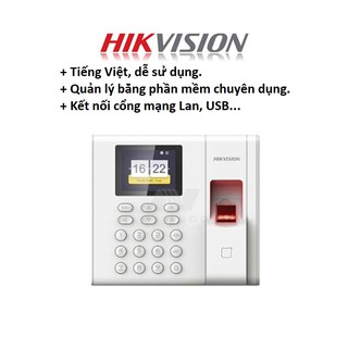 Máy Chấm Công Vân Tay Màn hình LCD 2.4 inch Hikvision