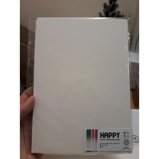 [Black-white shop] Giấy vẽ màu nước Happy, A5, xấp 10 tờ, 300gsm