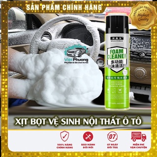 ❤️CHÍNH HÃNG❤️ Chai Xịt Bọt Vệ Sinh Nội Thất Ô Tô Xe Hơi Đa Năng - Shuaxinbao Foam Cleaner 650ml (1)