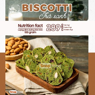 Bánh quy BISCOTTI Ăn kiêng/Giảm cân lành mạnh - vị Trà xanh (300gram) - Snap Food