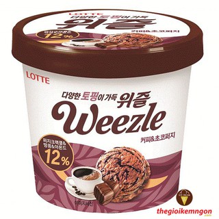 Kem choco fudge Weezle Lotte 660ml
