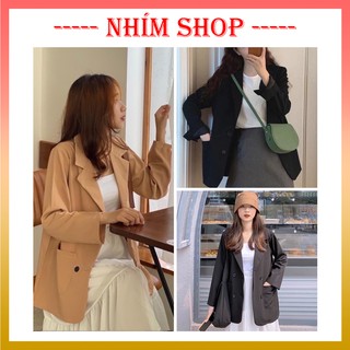 Blazer nữ Hàn Quốc form rộng ♥️ Áo blazer nữ trơn siêu xinh ♥️ Áo khoác blazer dáng rộng BZ01