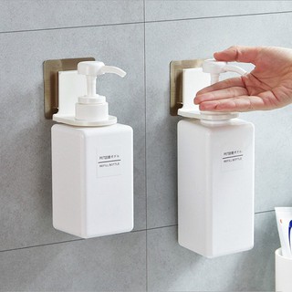 Móc dán tường treo chai dầu gội, sữa tắm, xà phòng, nước rửa tay/ giá gắn tường nhà tắm bồn rửa siêu tiện lợi