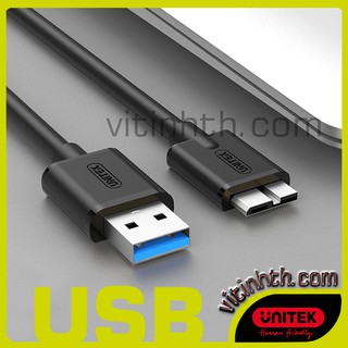 Cáp USB 3.0 tốc độ cao cho ổ cứng gắn ngoài chính hãng UNITEK / USB 3.0 USB-A Male to Micro-B Male - THComputer Q11
