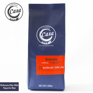 Cà phê hạt Robusta nguyên chất đặc biệt thơm ngon đậm vị gói 500gr - Casa Coffee