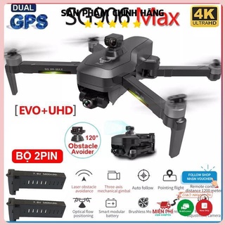 Flycam Drone SG906 Max Gimbal chống Rung 3 Trục Camera 4k Định Vị GPS Kết Nối 5G -2 Pin 3400Mah