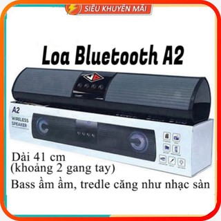 Loa bluetooth speaker A2 dáng dài 2 loa cực đỉnh, kiểu dáng sang trọng hỗ trợ thẻ nhớ, đài FM