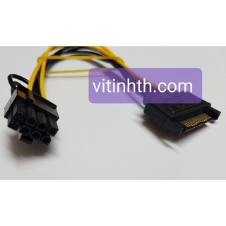 Cáp nguồn SATA sang 8Pin PCI-e Card VGA