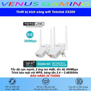 Bộ kích sóng wifi Totolink EX200 - Màu trắng - Thiết bị kích sóng wifi - Chính hãng - Bảo hành 36 tháng