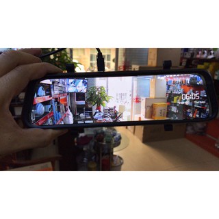 {Giá Hủy Diệt}Camera Hành Trình Gương Chuyên dụng xe tải màn hình cảm ứng IPS Full HD 10 inch-Ghi hình trước sau Full HD