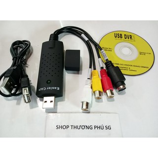 Cáp tín hiệu Easier CAP CAPTURE: USB2.0 ra 3AV_2 Audio in + CVBS in - S-Video in - DC60 - 008 (1)