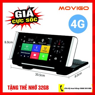HOT- Camera hành trình MOVIGO MV488T(Tặng thẻ nhớ 32G) - 4G, đặt tablo , Cảnh báo tốc độ bằng giọng nói tiếng Việt.