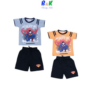 [TẶNG QUÀ] Bộ siêu nhân - bé trai - B&K kids chất liệu cotton mềm mịn bộ quần áo trẻ em