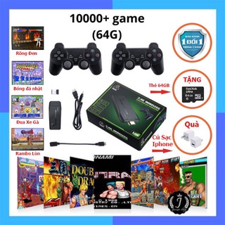 [Game stick 4K] Máy Chơi Game 4 Nút HDMI Không Dây Hơn 10000 Trò Chơi - Máy chơi game không dây thẻ nhớ 64G