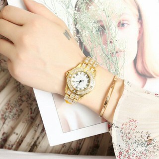 Đồng hồ nữ Luobos đồng hồ thời trang nữ dây kim loại đính đá sang trọng phong cách sành điệu.