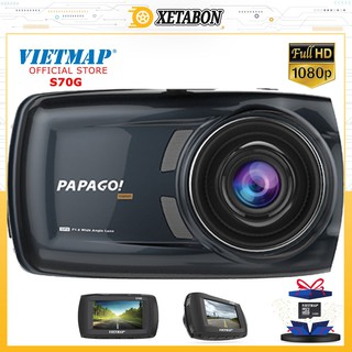 VIETMAP PAPAGO S70G - Camera Hành Trình Ô tô Chống Thấm Nước, Cảm Biến Ảnh Của Sony, Bản Đồ Vietmap S1 + Thẻ 32G
