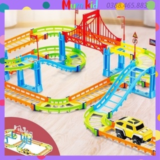 Đồ chơi lắp ráp ghép mô hình đường ray xe lửa cho bé, đồ chơi trẻ em thông minh và sáng tạo MUMKID 03