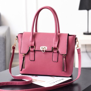 6 màu hồng, đen, ghi, đỏ, nâu, cam - Túi da cỡ đại công sở thời trang - TUINU19.0043