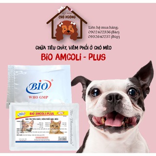 Bio Amcoli Plus chữa tiêu chảy và viêm phổi cho chó mèo gói 5g