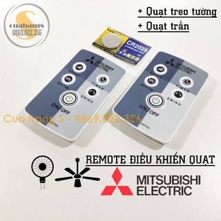 Remote điều khiển quạt Mitshubishi thay thế kèm pin