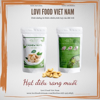 HẠT ĐIỀU RANG MUỐI BÌNH PHƯỚC - 500gram HẠT CAO CẤP nguyên hạt,bóc vỏ lụa,hàng loại 1 xuất khẩu - Lovi Food Việt Nam