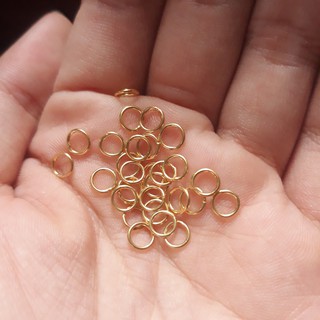 [THANH LÝ] Khoen tròn làm trang sứ handmade BẠC 925 mạ vàng