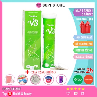 VinSlim V3 - Giảm cân chính hãng hộp 20 viên sủi giảm cân cấp tốc, giảm béo giảm mỡ bụng nhanh và an toàn - Sopi Store