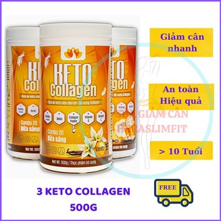 Giảm cân Keto Collagen KT03 – Giảm eo siêu tốc – Bữa ăn siêu tiện lợi - An Toàn (03 Hộp 500GRAM)